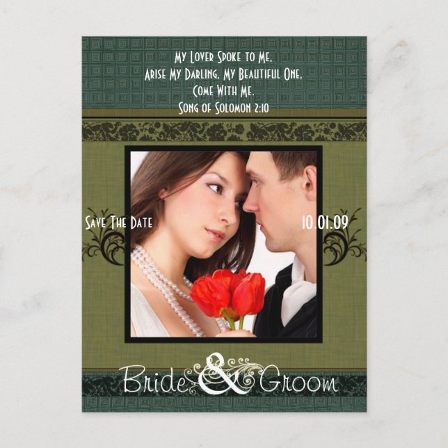 Save The Date with Your Photo Announcement Postcard (Front)