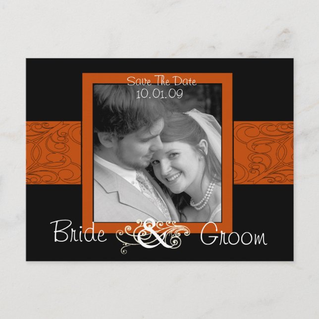 Save The Date with Your Photo Announcement Postcard (Front)