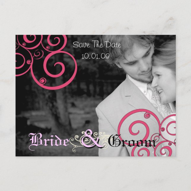 Save The Date with Your Photo Announcement Postcard (Front)