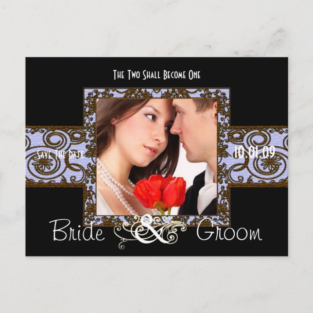 Save The Date with Your Photo Announcement Postcard (Front)