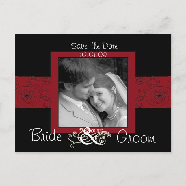 Save The Date with Your Photo Announcement Postcard (Front)
