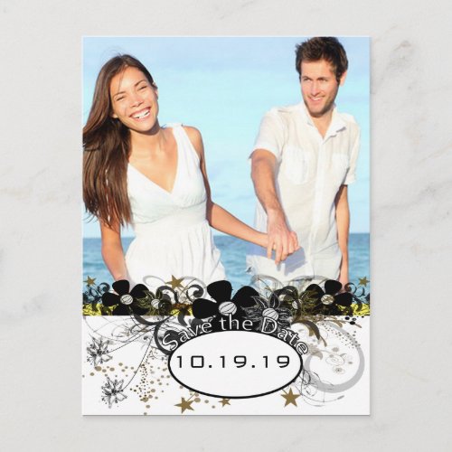 Save the Date with YOUR Photo Yellow Any color Announcement Postcard