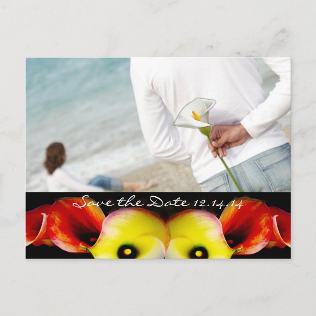 Save The Date with Your Photos Announcement Postcard (Front)