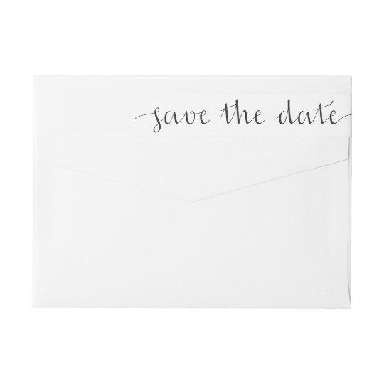 save the date wraparound return address label zazzle com