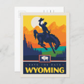Save the Date | Wyoming Invitation Postcard (Front/Back)