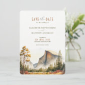 Save The Date Yosemite National Park Destination Invitation (Standing Front)