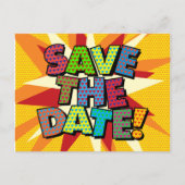 SAVE THE DATE Your Message Speech Bubble Announcement Postcard (Front)