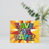 SAVE THE DATE Your Message Speech Bubble Announcement Postcard (Standing Front)