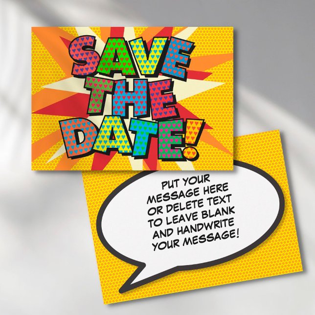 SAVE THE DATE Your Message Speech Bubble Fun Announcement (Creator Uploaded)
