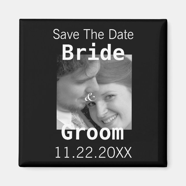 Save The Date Your Photo Magnet - (Front)