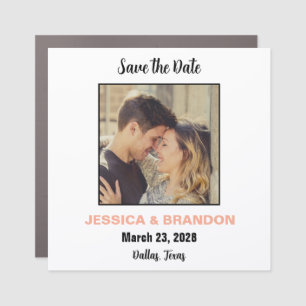 Save the Date Your Photo Wedding Cof007 Car Magnet