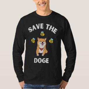 Save The Doge Cute Doge With Bees Gamer Gaming T-Shirt