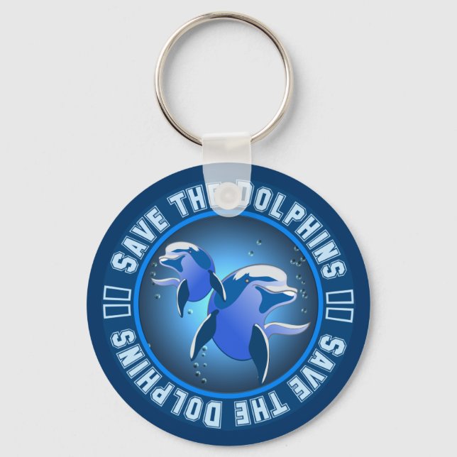 Save the Dolphins Keychain (Front)