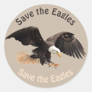 Save the Eagles Classic Round Sticker