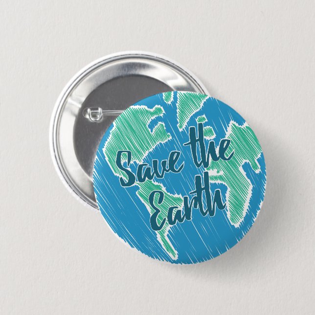 Save The Earth Button (Front & Back)