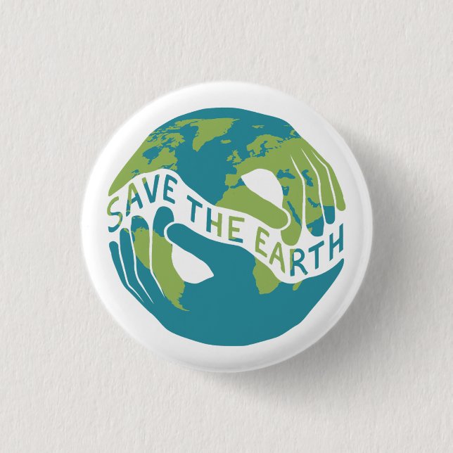 Save The Earth Button (Front)