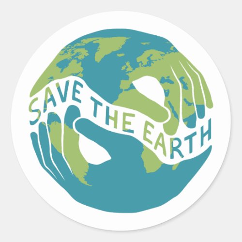 Save The Earth Classic Round Sticker
