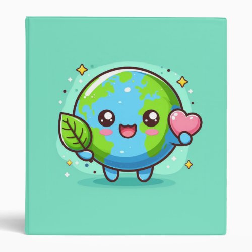Save the Earth Cute Earth binder