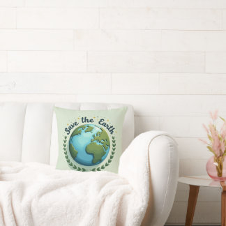 Save the Earth Earth-Design Cushion Pillow
