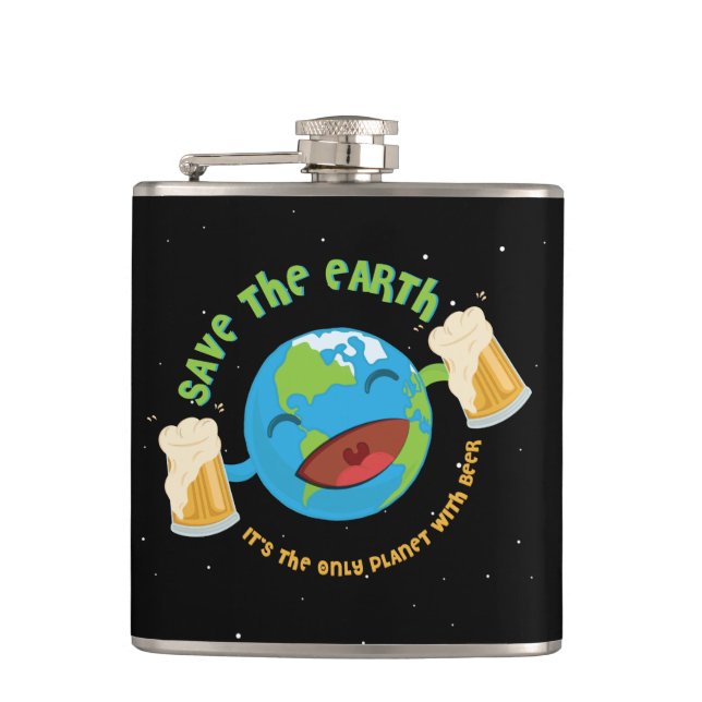Save The Earth Flask (Front)