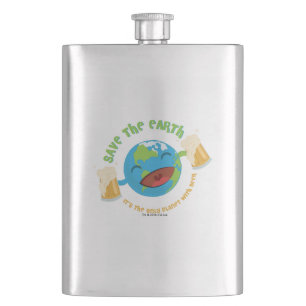 Save The Earth Hip Flask