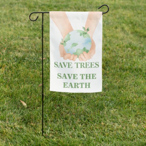 Save The Earth Personalized Garden Flag