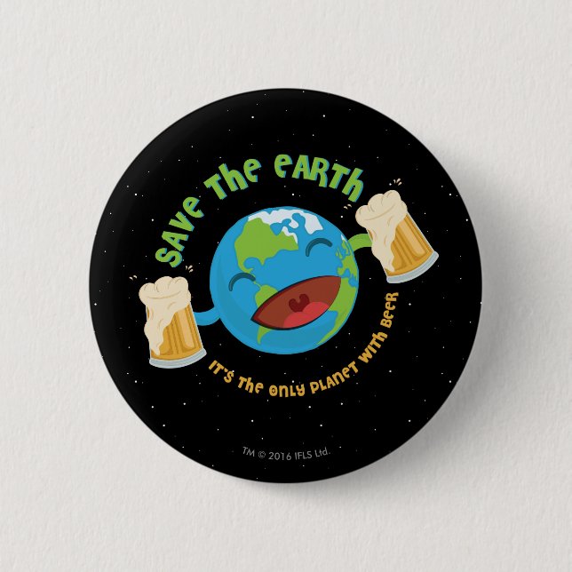 Save The Earth Pinback Button (Front)