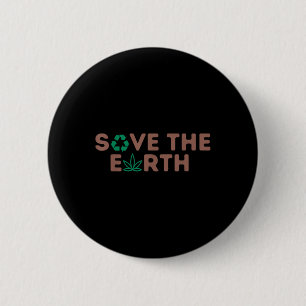 Save The Earth Planet Recycle Earth Environmental Button