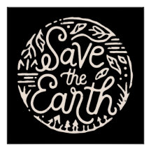 Save the earth retro