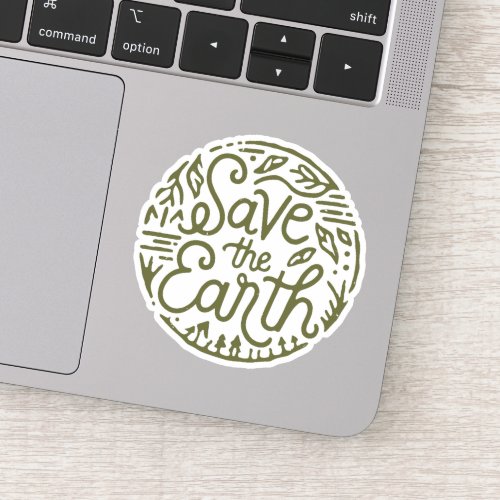 Save the earth sticker
