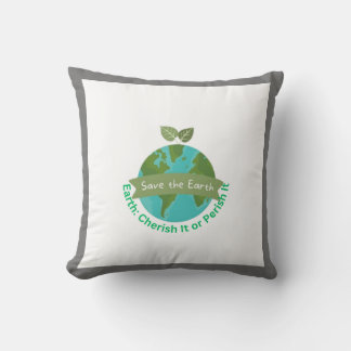 Save the Earth - Throw Pillow