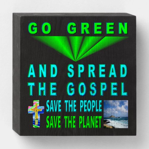 Save The Earth Wooden Box Sign