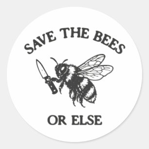 Save The Ees Boo Bees Breast Cancer Halloween Wome Classic Round Sticker