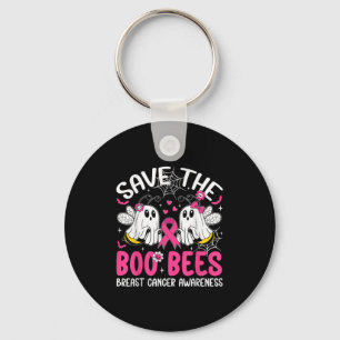 Save The Ees Boo Bees Breast Cancer Halloween Wome Keychain