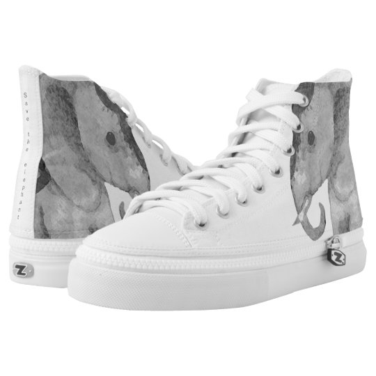 White Stylish High-Top Sneakers 