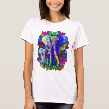 Save The Elephants Art Animal Lover T-shirt by packratgraphics at Zazzle