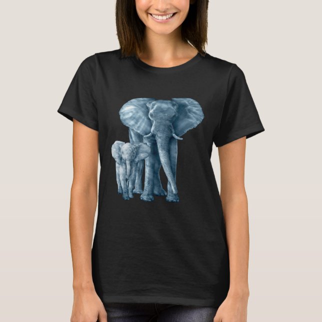Save The Elephants Art Animal Lover T-Shirt (Front)