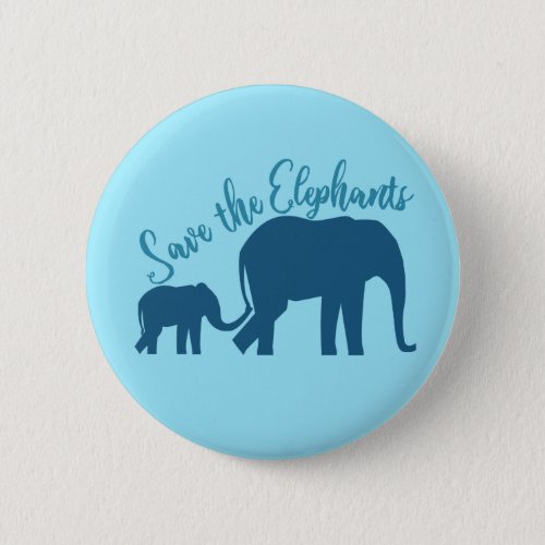 Save the Elephants Button
