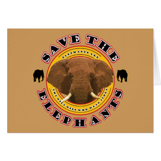 Save-The-Elephants Cards (Front Horizontal)