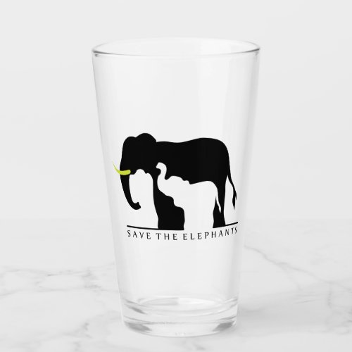Save the Elephants Glass