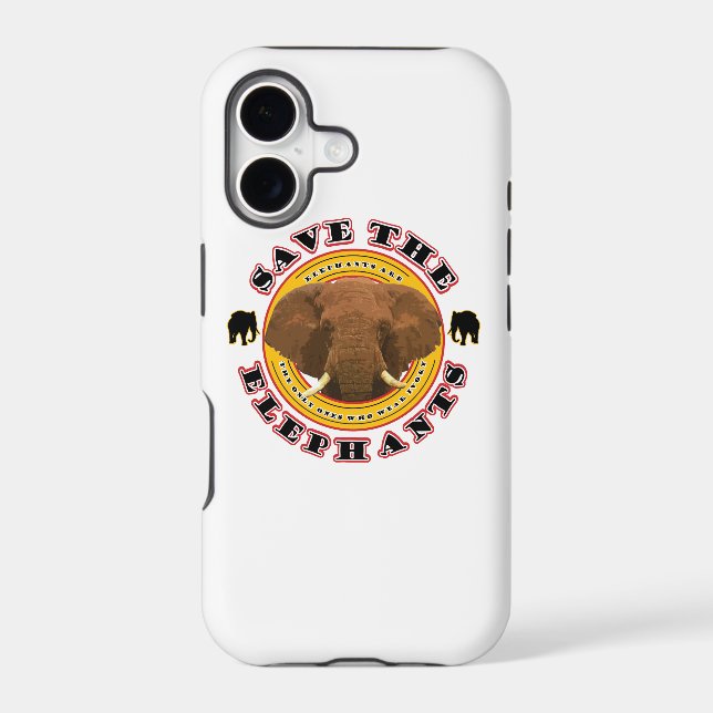 Save the Elephants Iphone Case (Back)