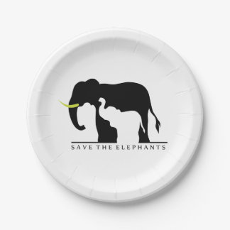 Save the Elephants Paper Plates