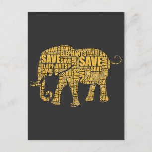 Save the Elephants Safari Elephant Protect Animals Postcard