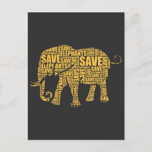 Save the Elephants Safari Elephant Protect Animals Postcard