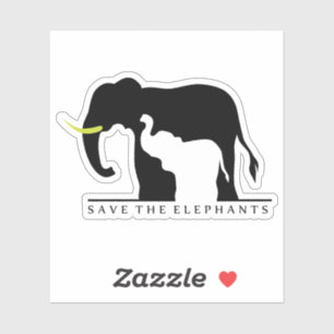 Save the Elephants Sticker