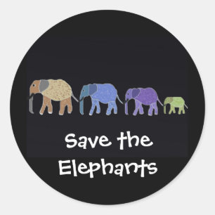 Save the Elephants Stickers