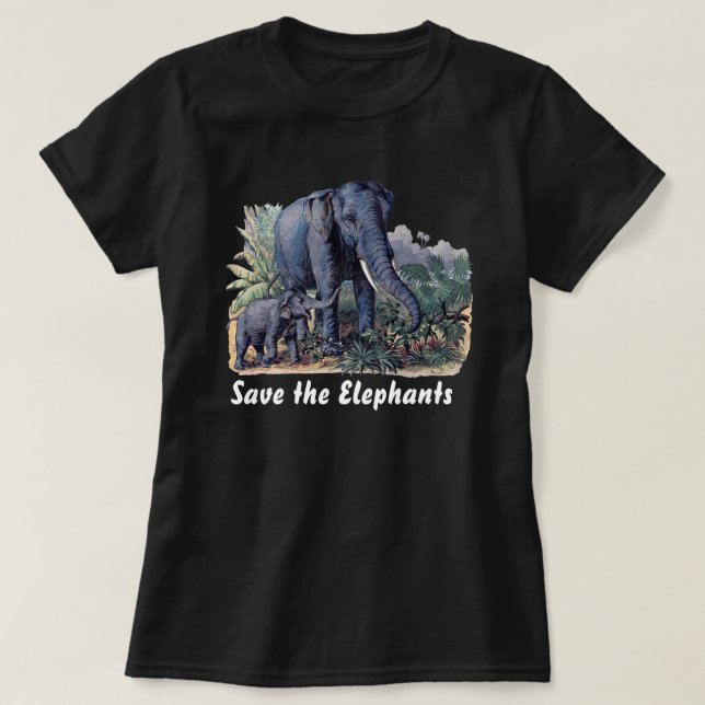 Save the Elephants T-Shirt (Design Front)