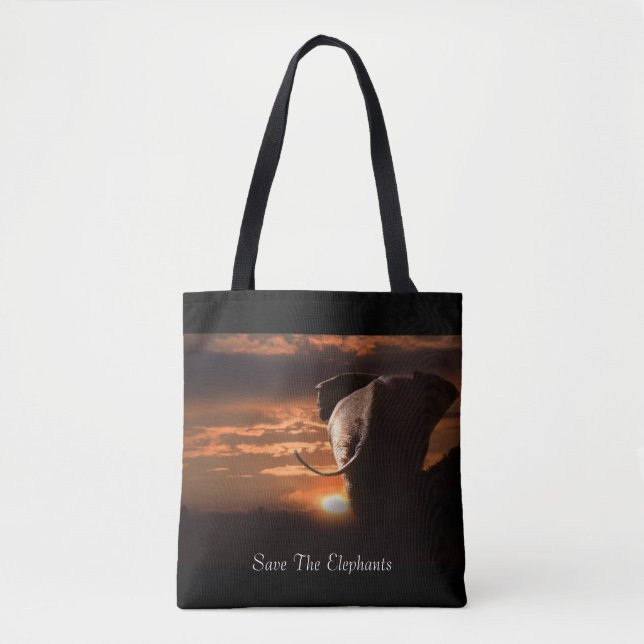 Save The Elephants  Tote Bag (Front)