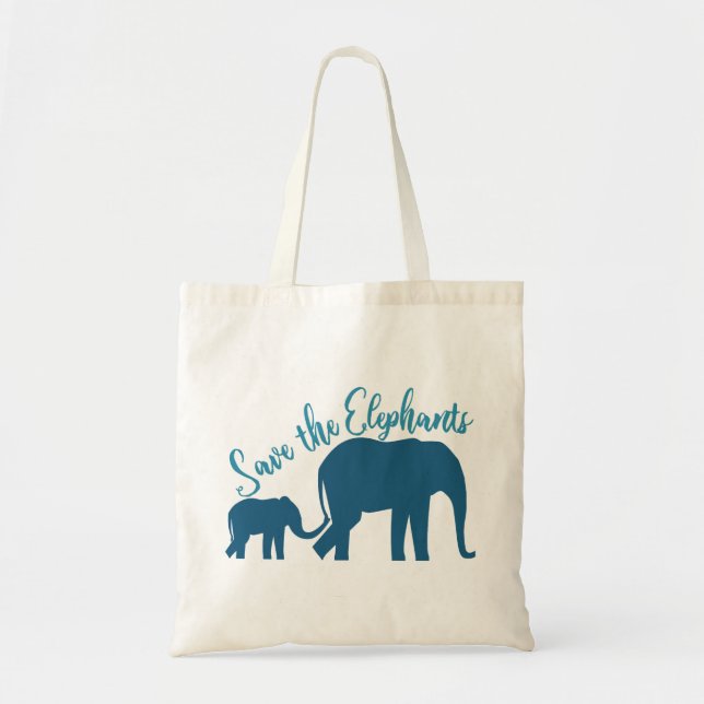 Save the Elephants Tote Bag (Front)
