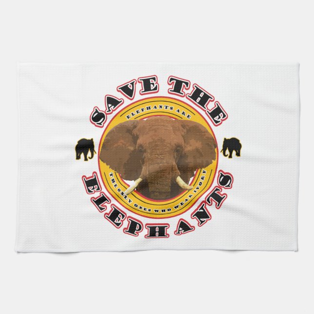 Save the Elephants Towel (Horizontal)